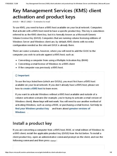 kms online|Key Management Services (KMS) client activation and product keys.